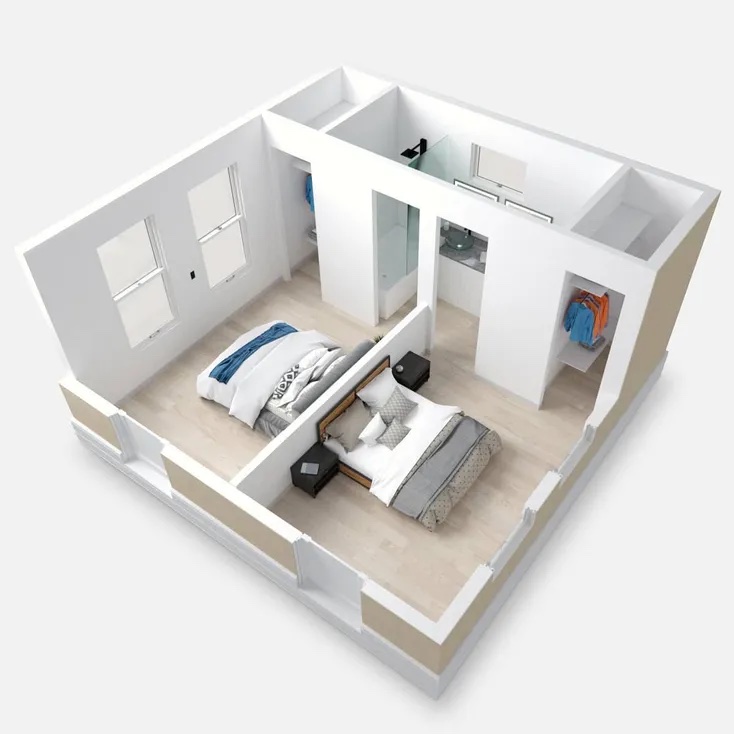 Boxabl 3D Layout rendering 